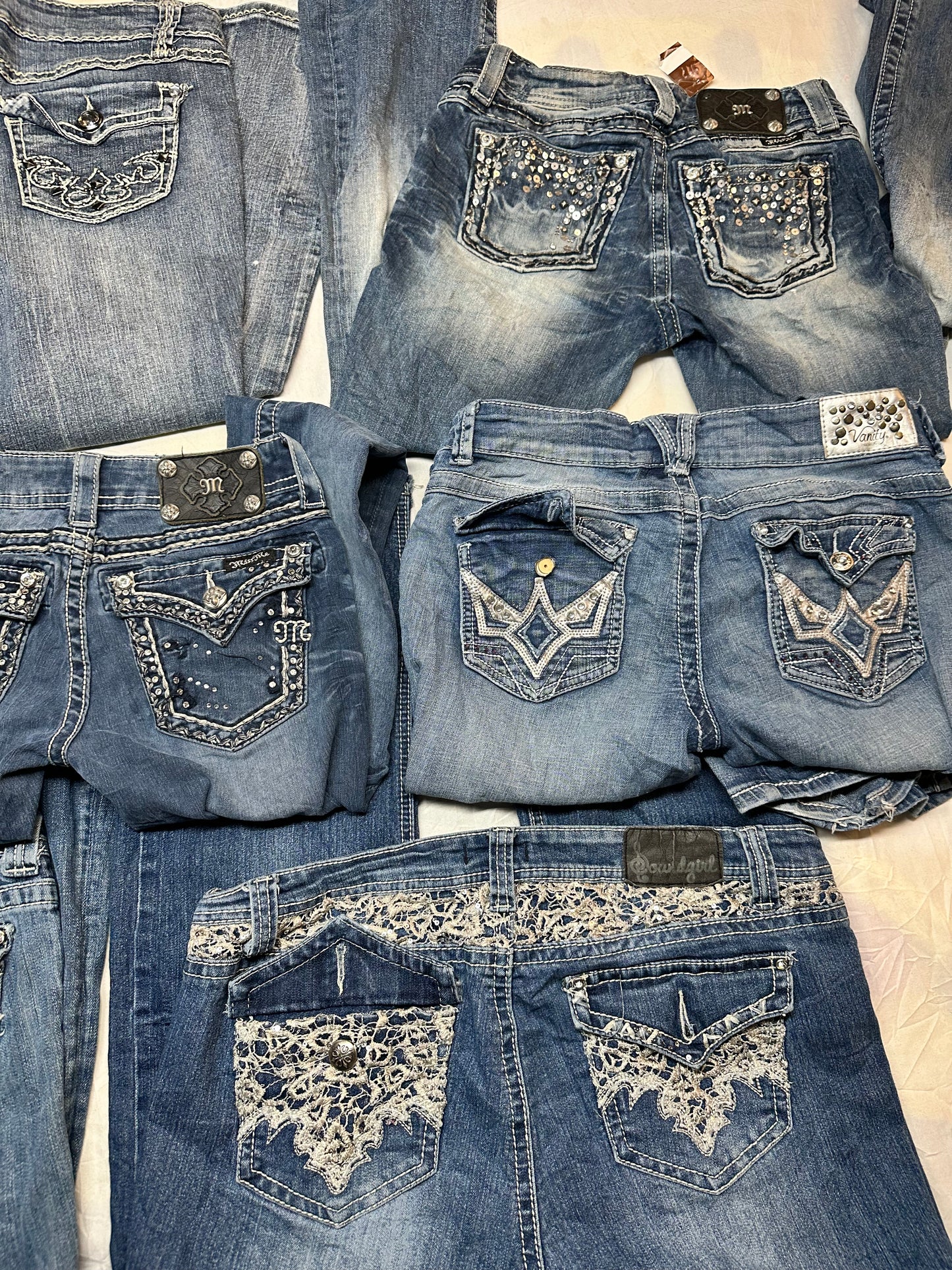 Y2K LOW RISE EMBELLISHED JEANS 20 PC